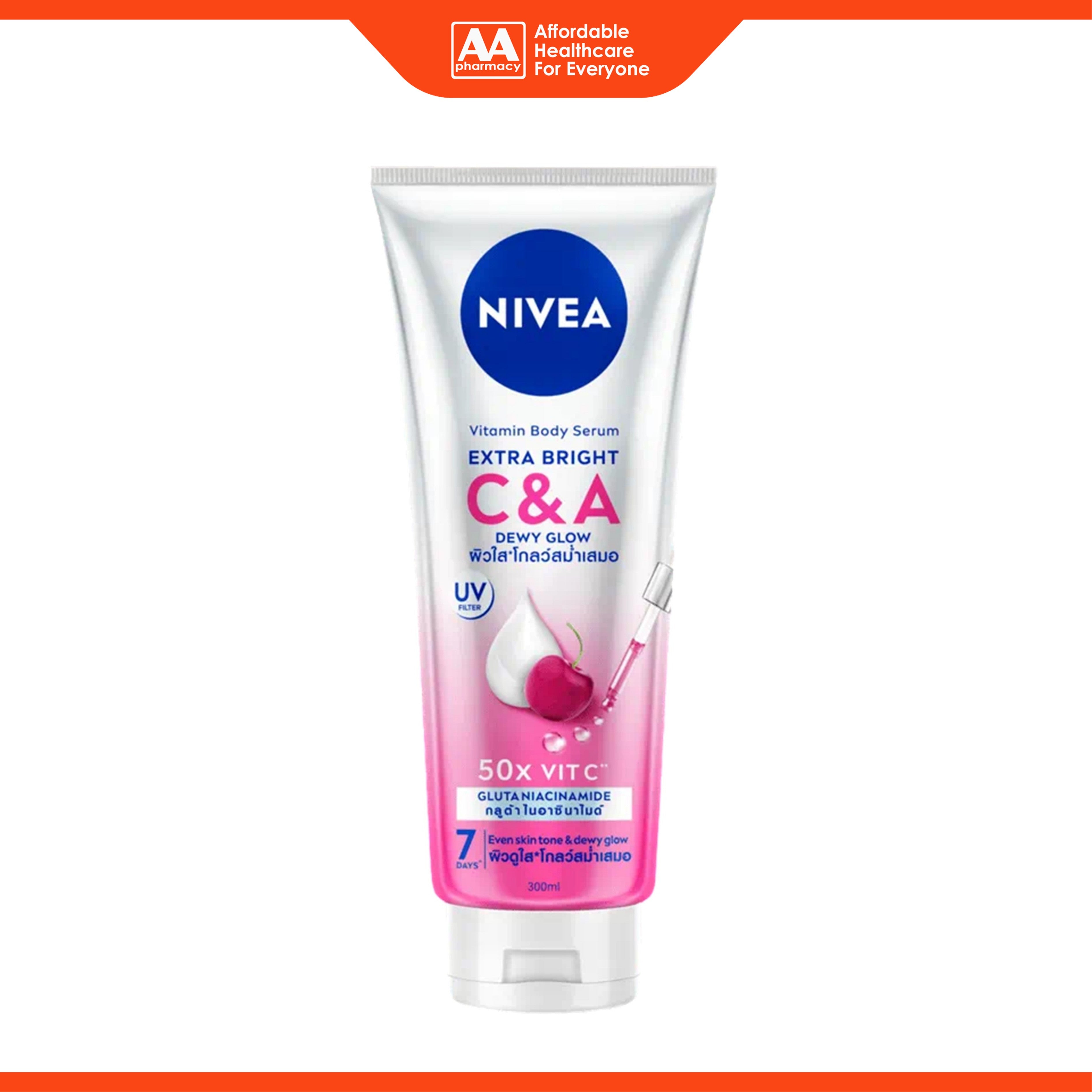 Nivea Extra Bright C&A Dewy Glow Vitamin Body Serum 300mL