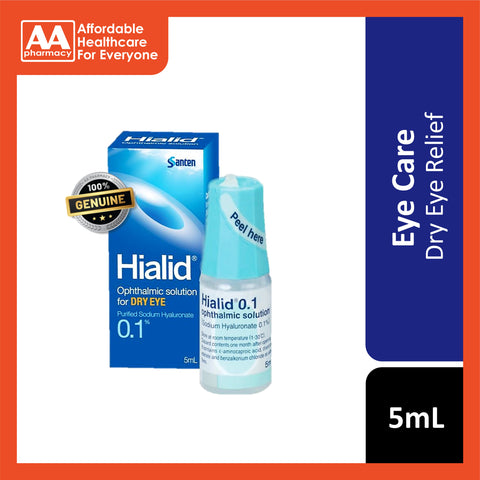 Hialid 0.1% Ophthalmic Solution For Dry Eye 5mL