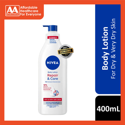 Nivea Repair & Care Body Lotion 400mL - with Glycerin, Provitamin B5 & Niacinamide