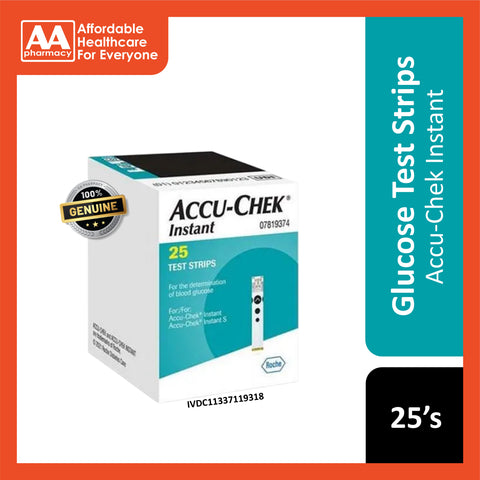 Accu-Chek Instant Glucose Test Strip 25's (For Instant & Instant S)