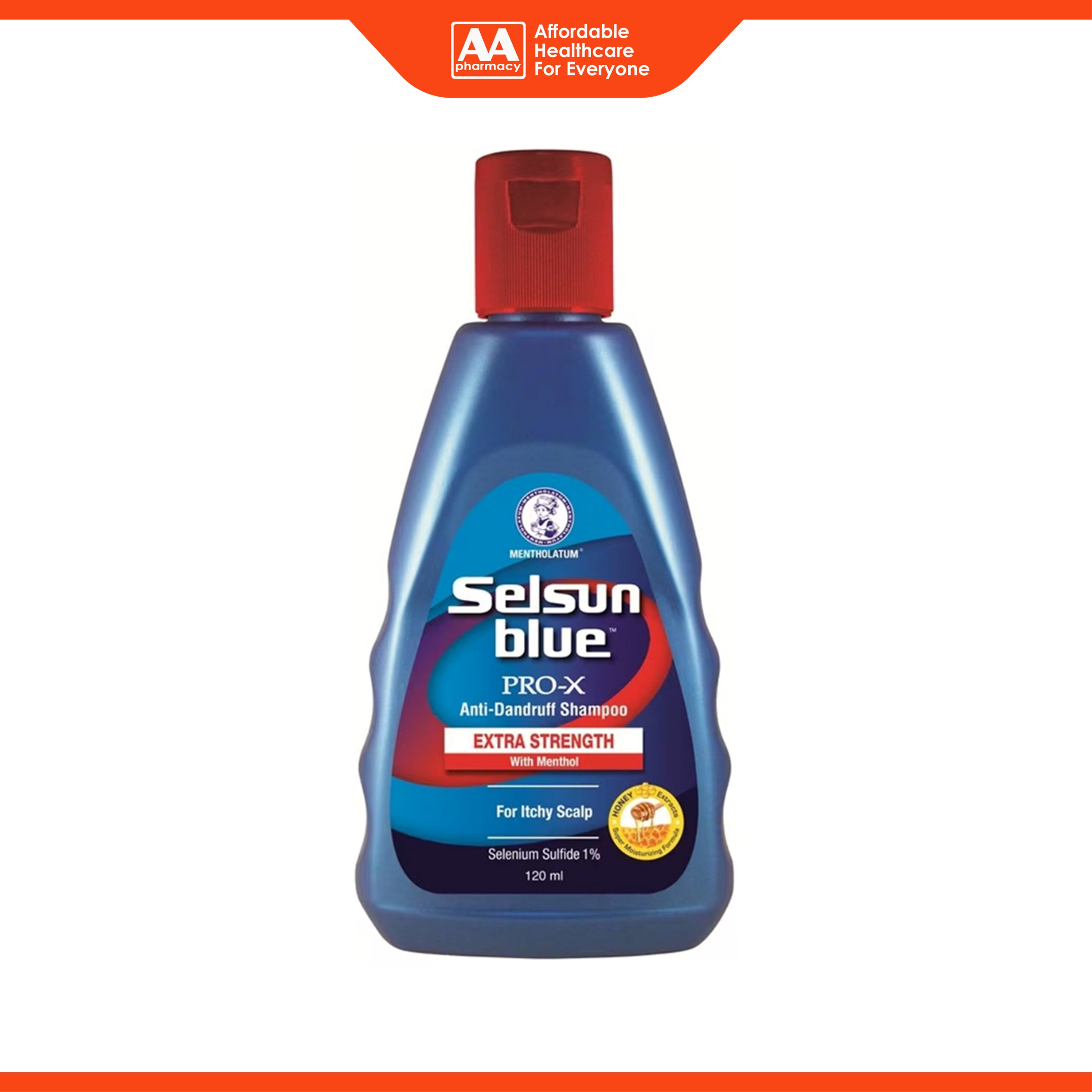 Selsun Blue PRO-X Anti-Dandruff Shampoo 120mL (Extra Strength with Menthol)