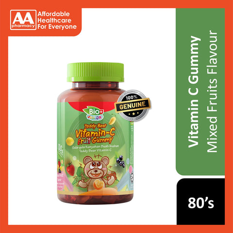 BioPlus Junior Teddy Bear Vitamin C Fruit Gummy 80's (Mixed Fruits Flavour)