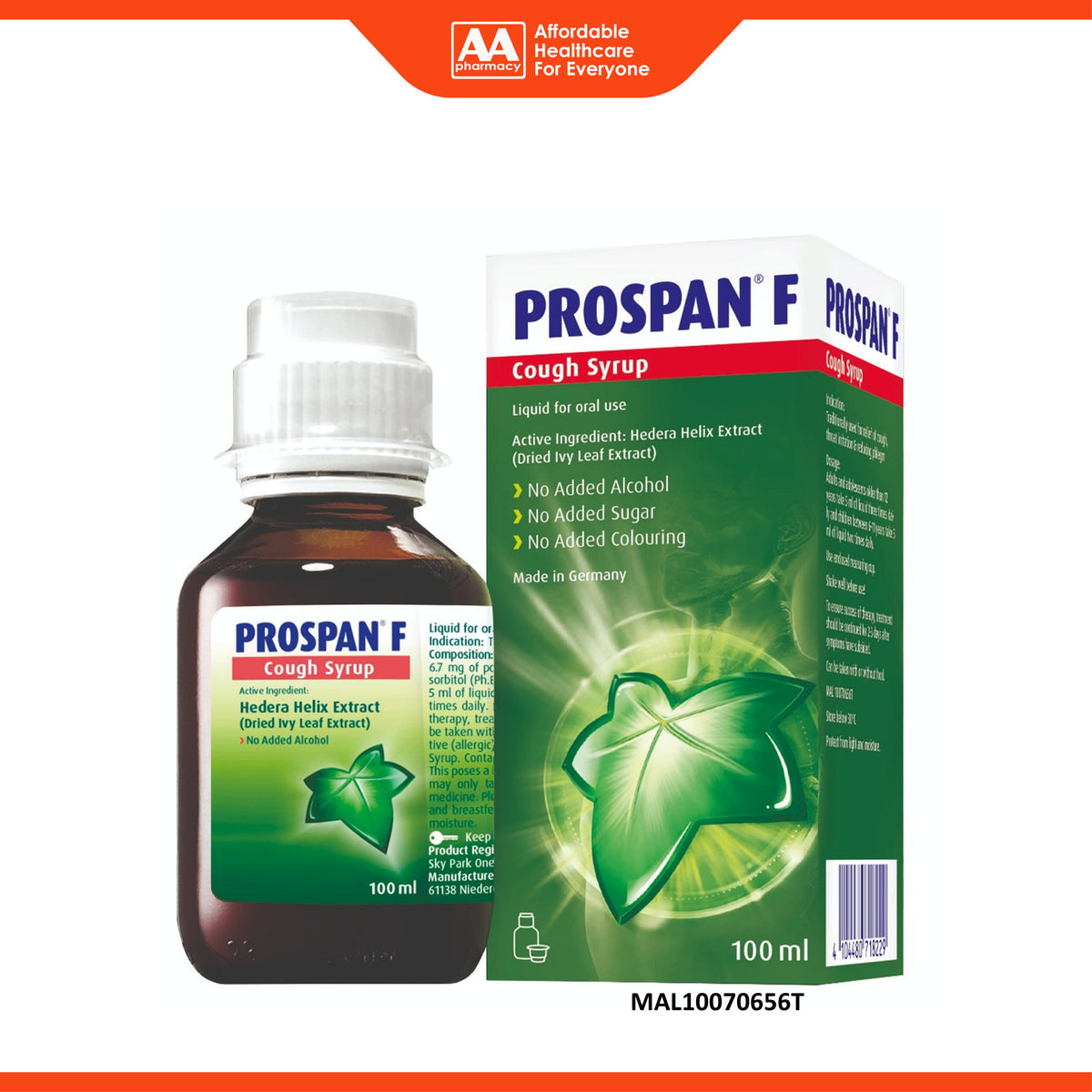 Prospan F (Dry Ivy Leaf Extract) Cough Syrup 100mL – AA Pharmacy