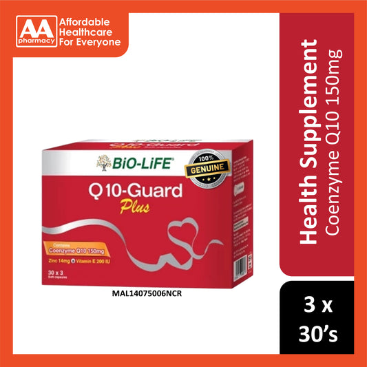 Bio-Life Q10-Guard Plus 150mg Soft Capsule 3x30's