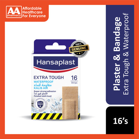 Hansaplast Extra Tough Plaster 16's (Waterproof, Super Strong Adhesion)