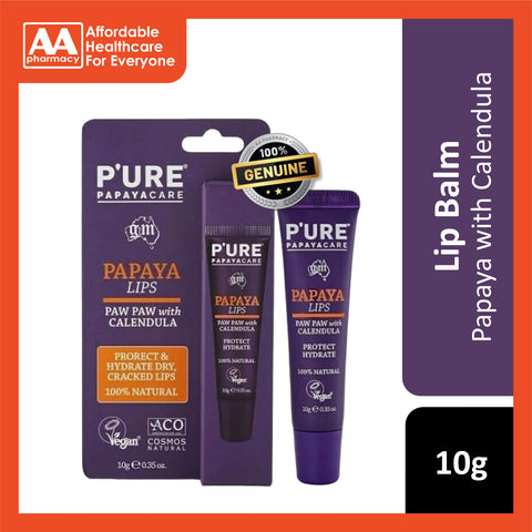 P'ure Papaya Lips Nourishing Lip Balm 10g