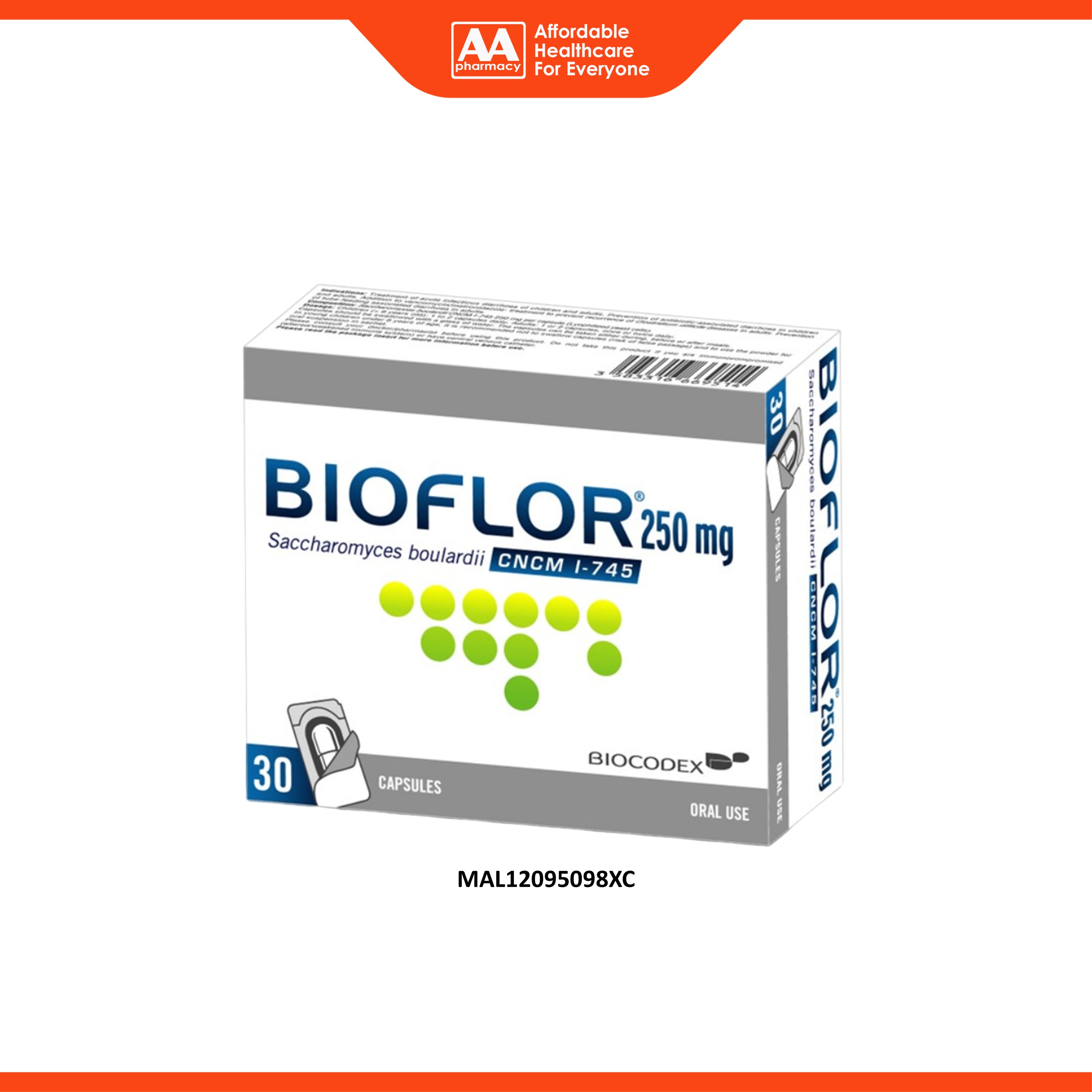 Bioflor (Saccharomyces boulardii CNCM I-745) 250mg Capsule 30's