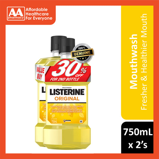 Listerine Mouthwash - Original 750mLx2's [Twinpack]