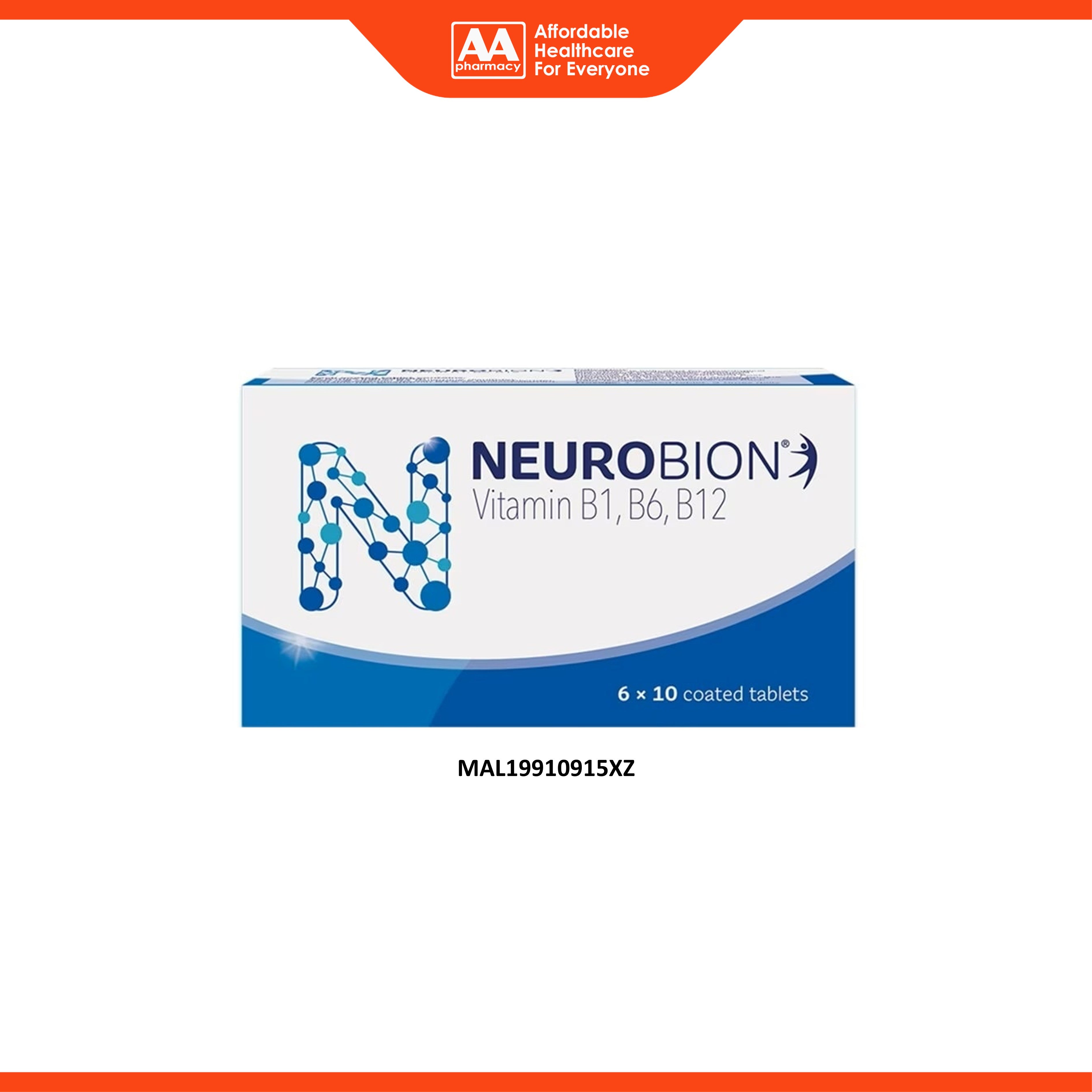 Neurobion (Vitamin B1, B6, B12) Tablet 6x10's
