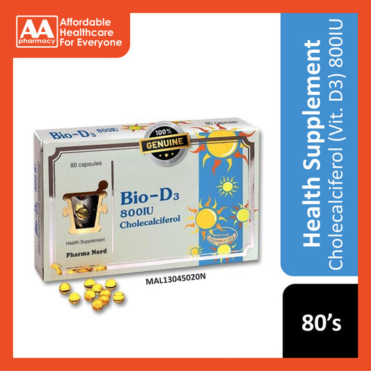 Pharma Nord Bio-D3 800IU Cholecalciferol Capsule 80's