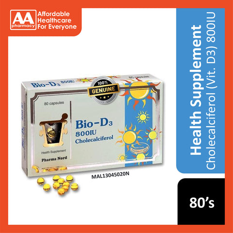 Pharma Nord Bio-D3 800IU Cholecalciferol Capsule 80's