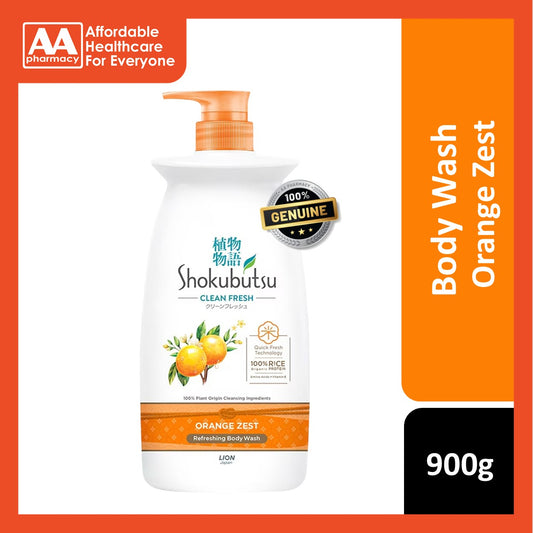 Shokubutsu Clean Fresh Refreshing Body Wash 900g - Orange Zest