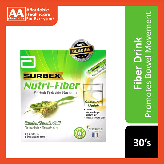 Surbex Nutri-Fiber Wheat Dextrin Powder Drink 5gx30's