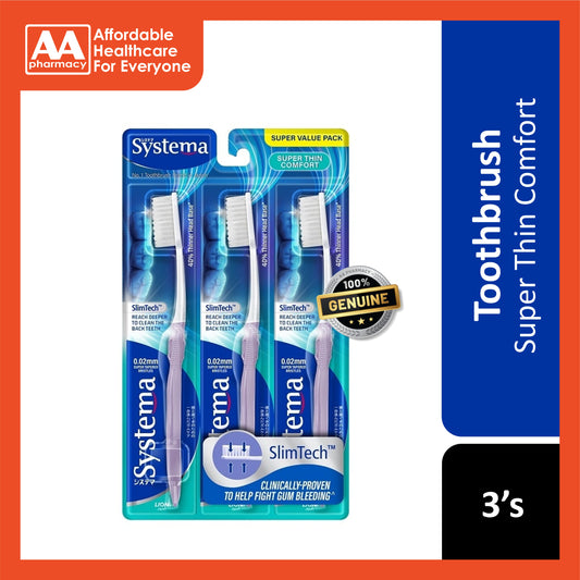 Systema Toothbrush (Super Thin Comfort, Regular Head Size, Soft) 3's