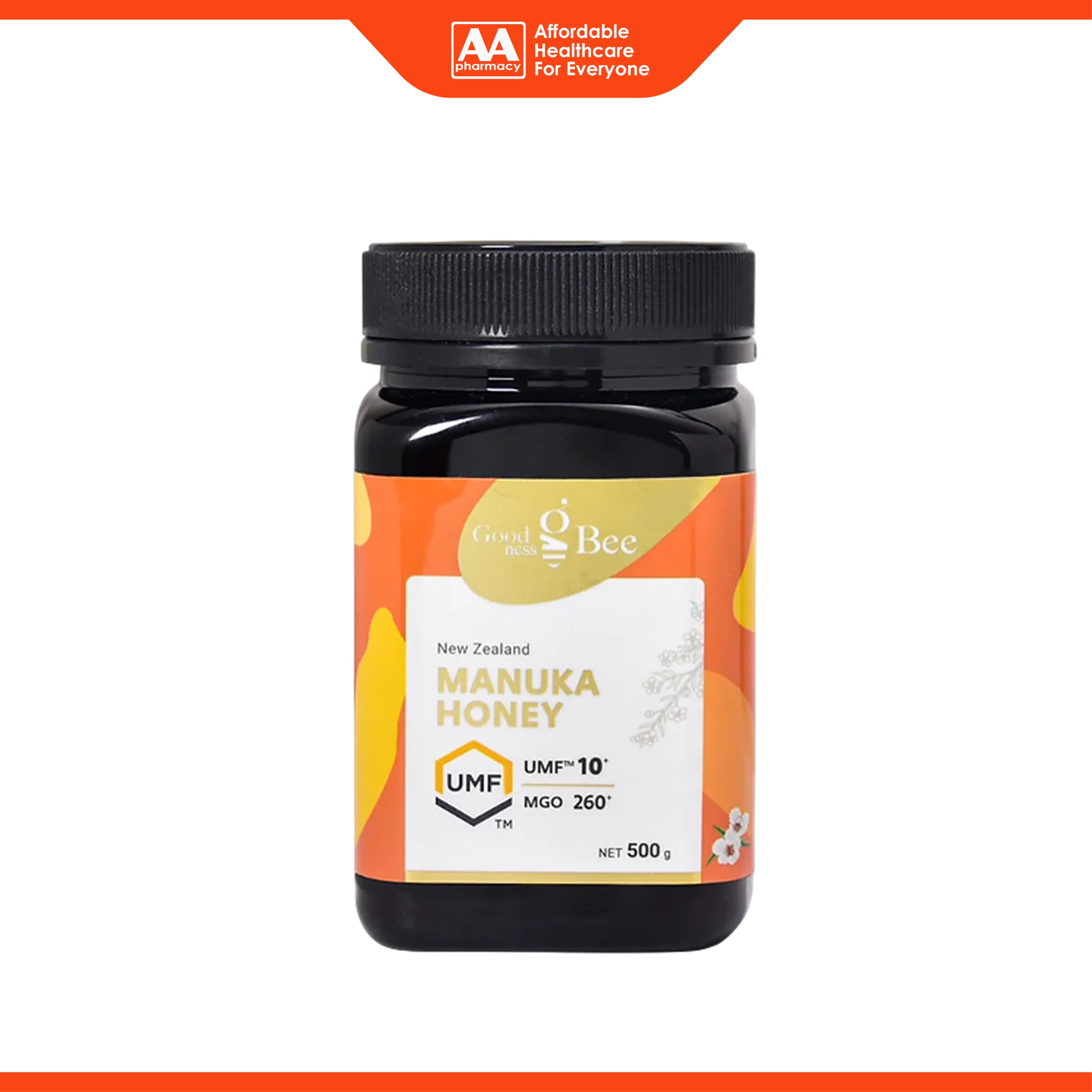 Goodness Bee New Zealand Manuka Honey UMF 10+ MGO 260+ (500g)