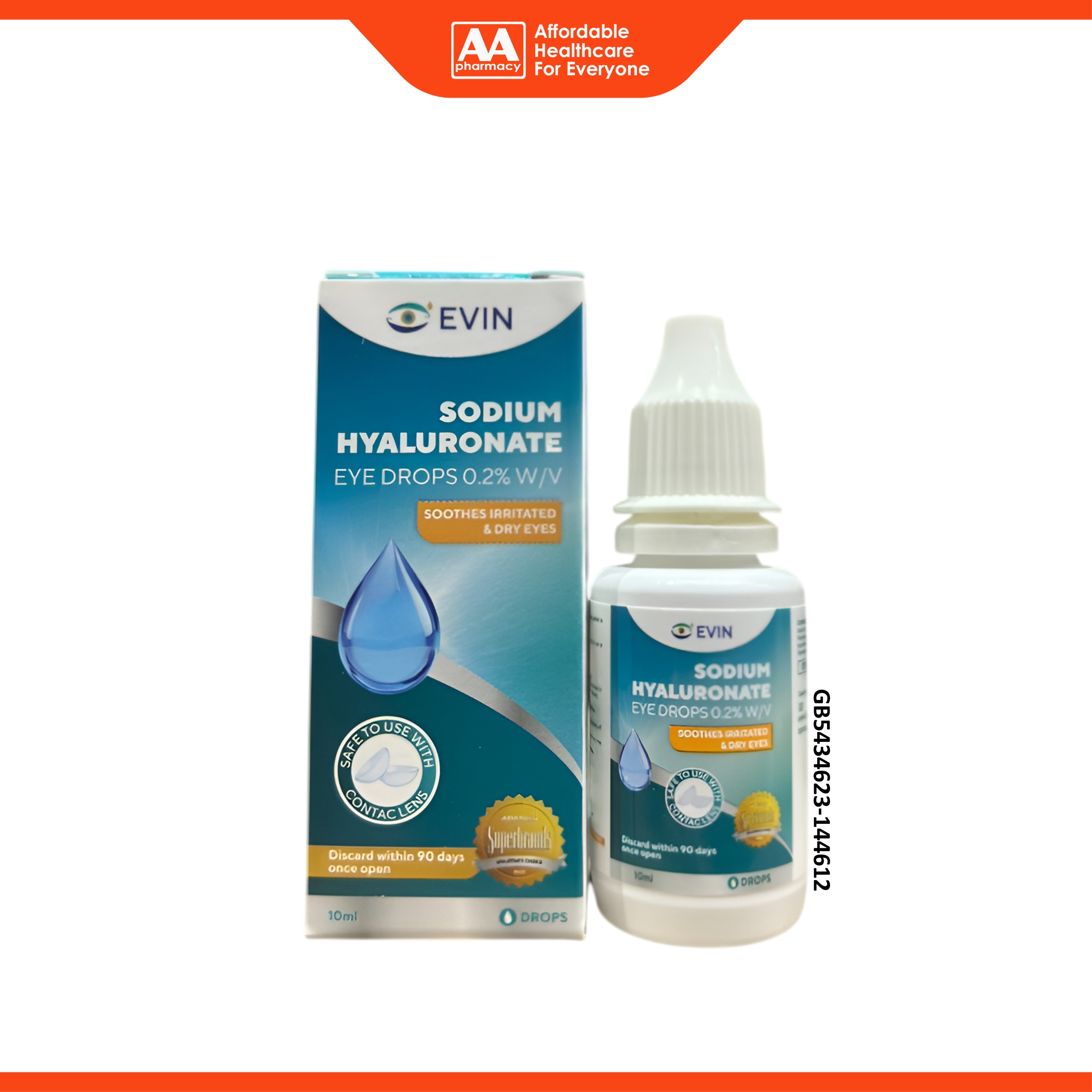 Evin Sodium Hyaluronate (HA 0.2%) Eye Drop 10mL