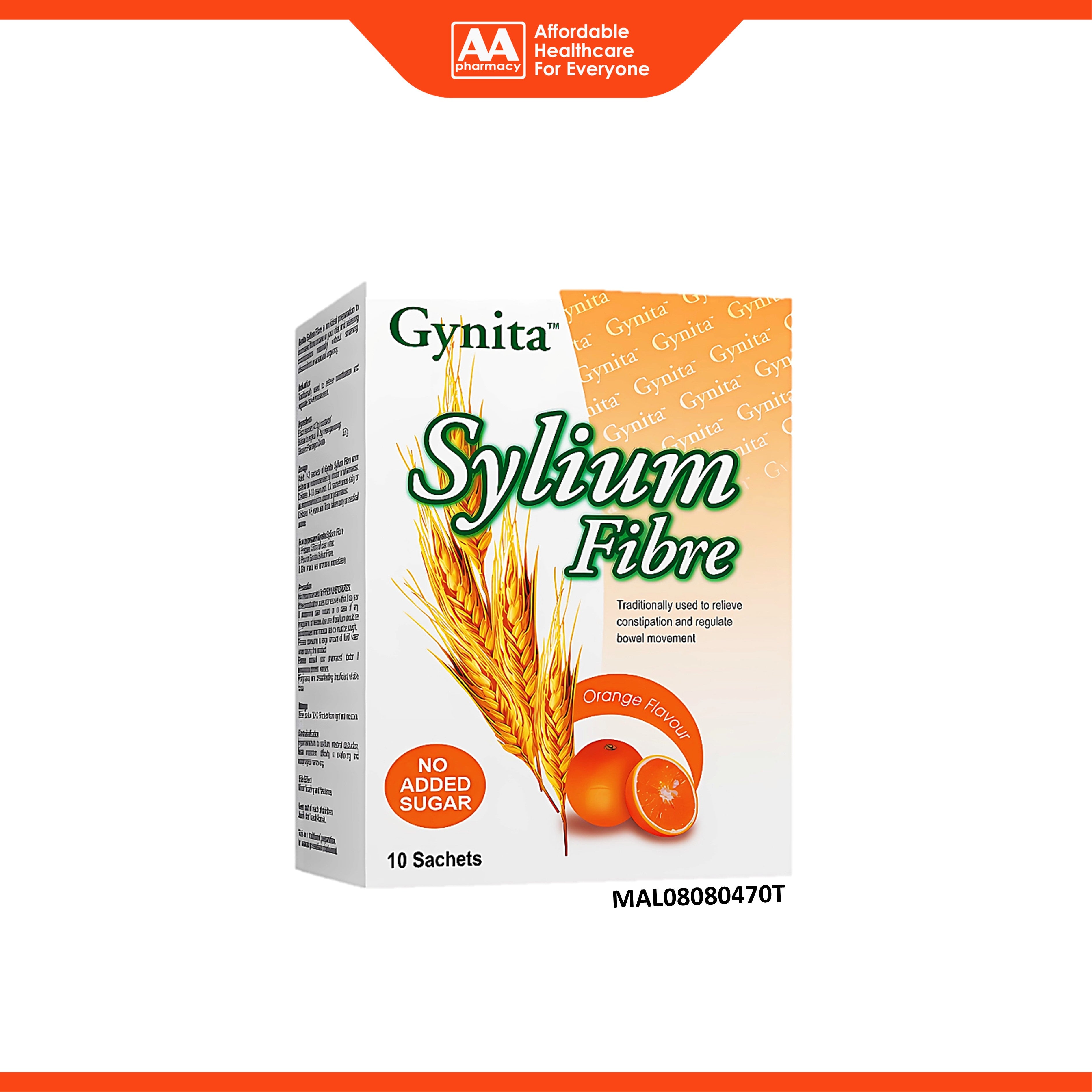 Gynita Sylium Fibre Orange Flavour (10's)