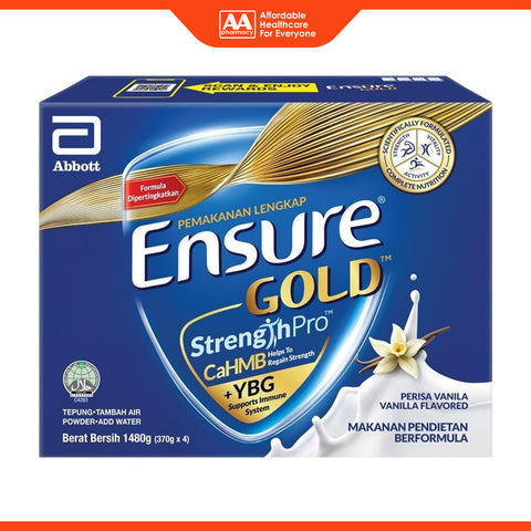 Abbott Ensure Gold StrengthPro Complete Nutrition Drink 4x370g (Vanilla Flavour)