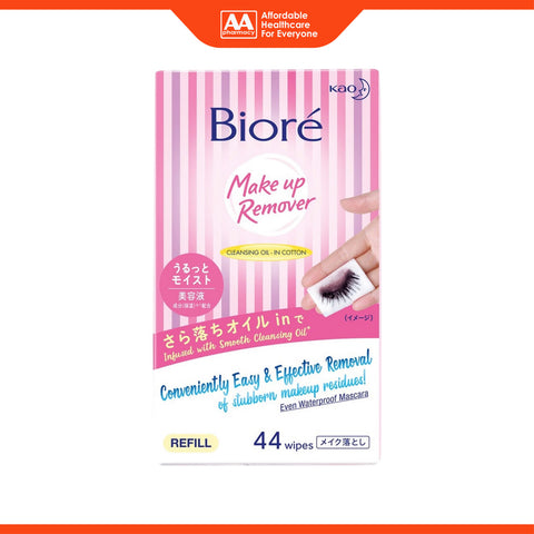 Bioré Cleansing Oil-In Cotton Makeup Remover Wipes (Refill) 44's