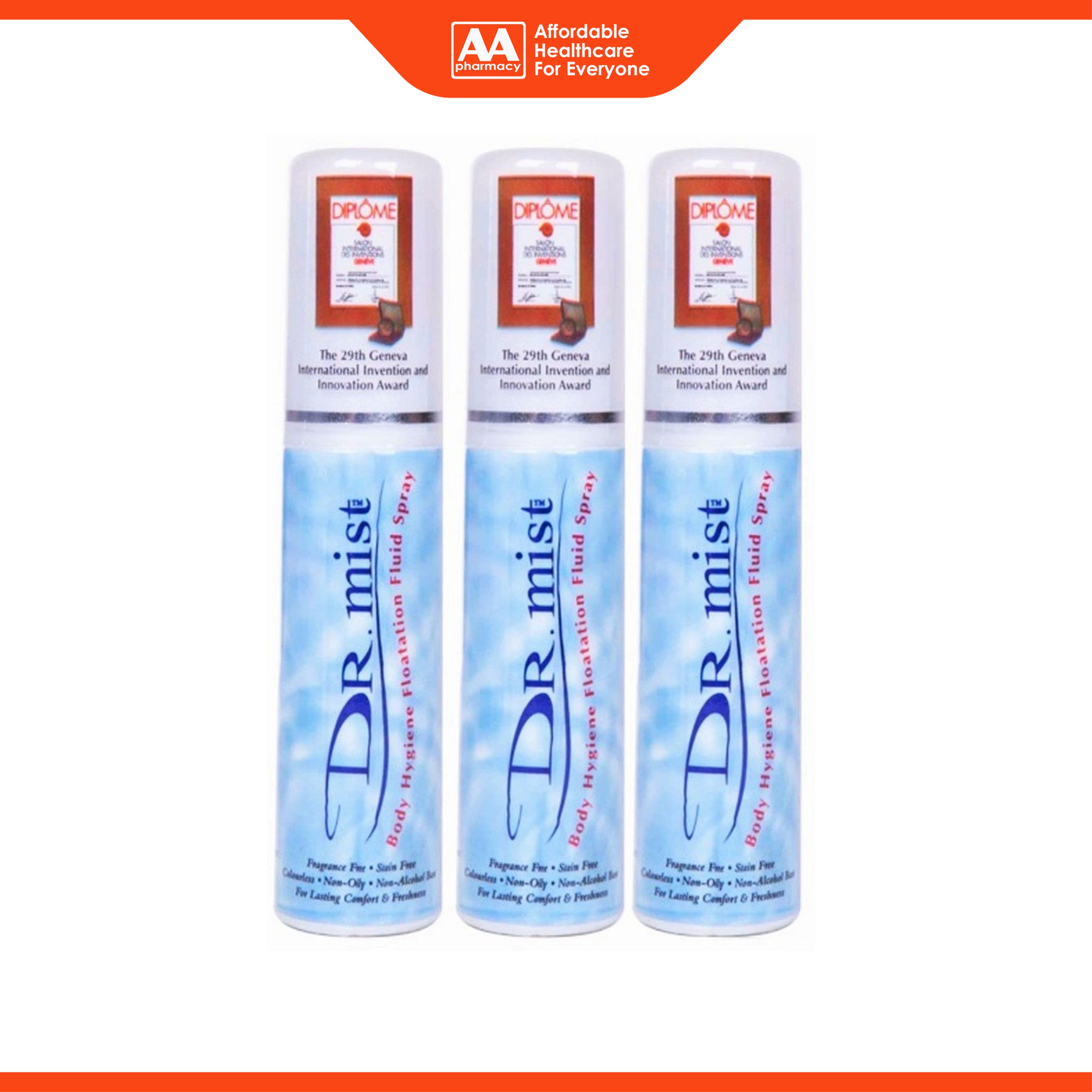 Dr. Mist Body Hygiene Floatation Fluid Spray (3 x 75ml)