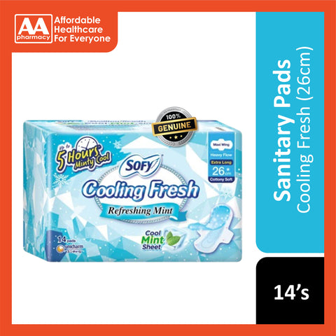 Sofy Cooling Fresh Day Maxi Wing 26cm 14's