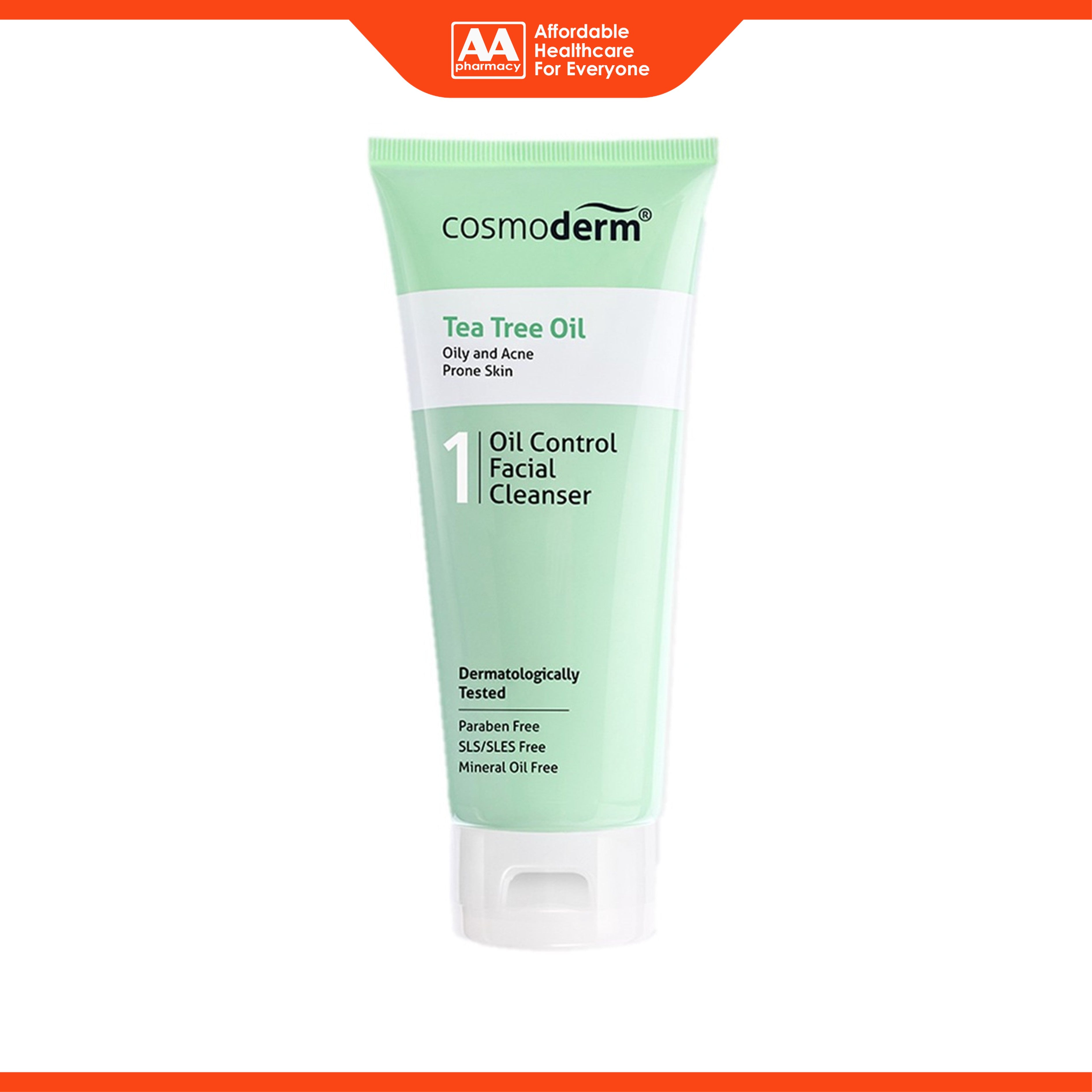 Cosmoderm Tea Tree Oil Oil Control Facial Cleanser (125ml)