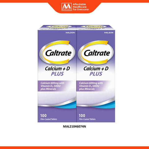Caltrate Calcium 600mg + D Plus Tablet 2x100's