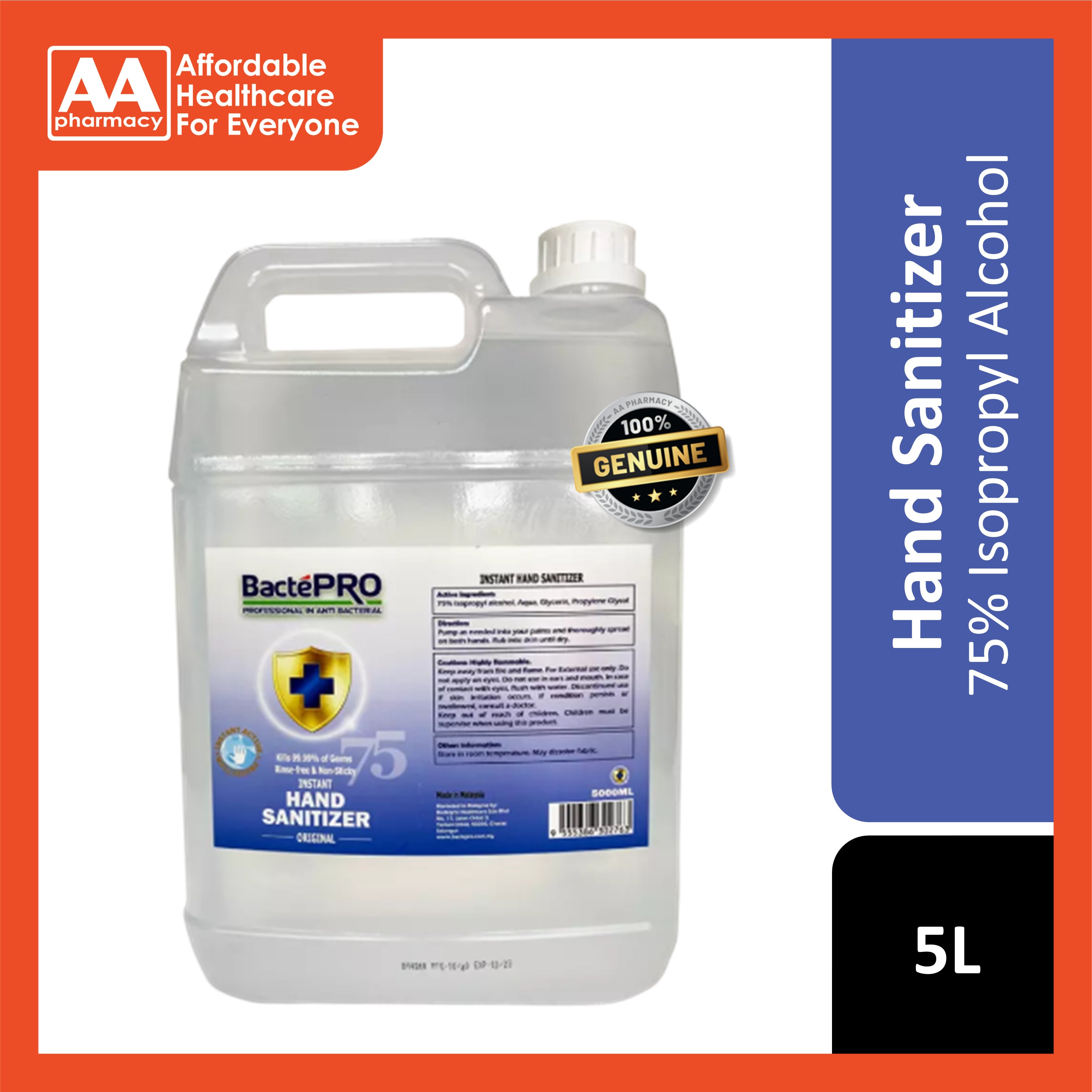 BactePRO Instant Hand Sanitizer 5000mL