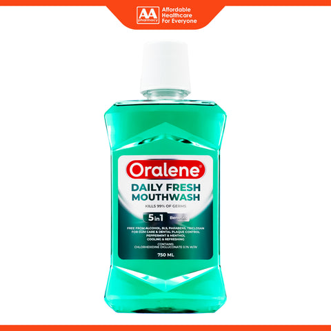 Oralene Daily Fresh Mouthwash 750mL - Chlorhexidine Digluconate 0.1%
