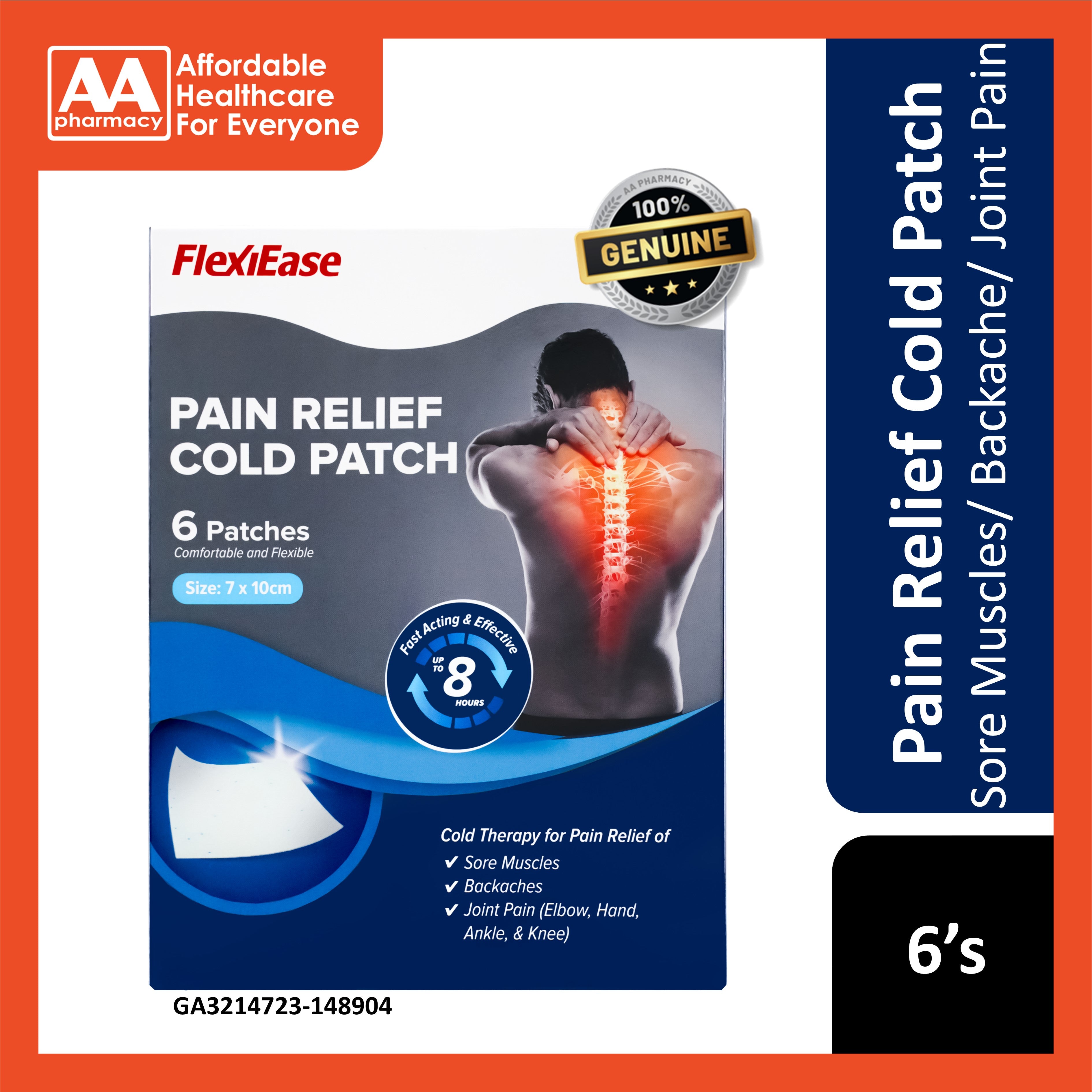 FlexiEase Pain Relief Cold Patch 6's – AA Pharmacy