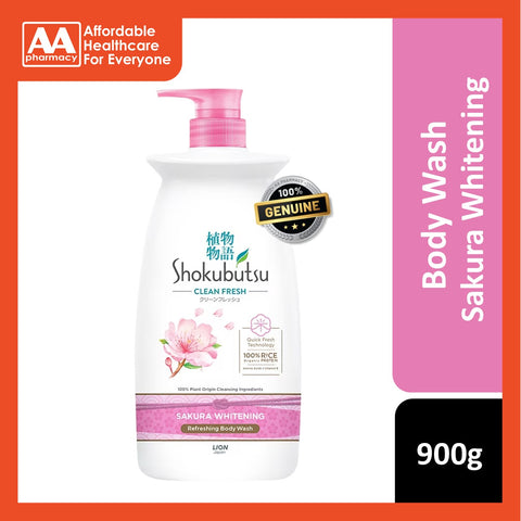 Shokubutsu Clean Fresh Refreshing Body Wash 900g - Sakura Whitening