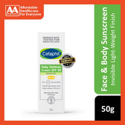 Cetaphil Daily Defense Cream SPF 50 Mineral Sunscreen 50g