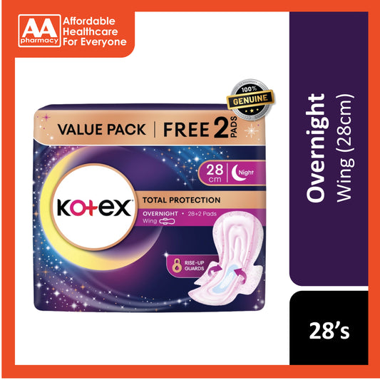 Kotex Total Protection Overnight Wing Pro Guard 28cm 28's