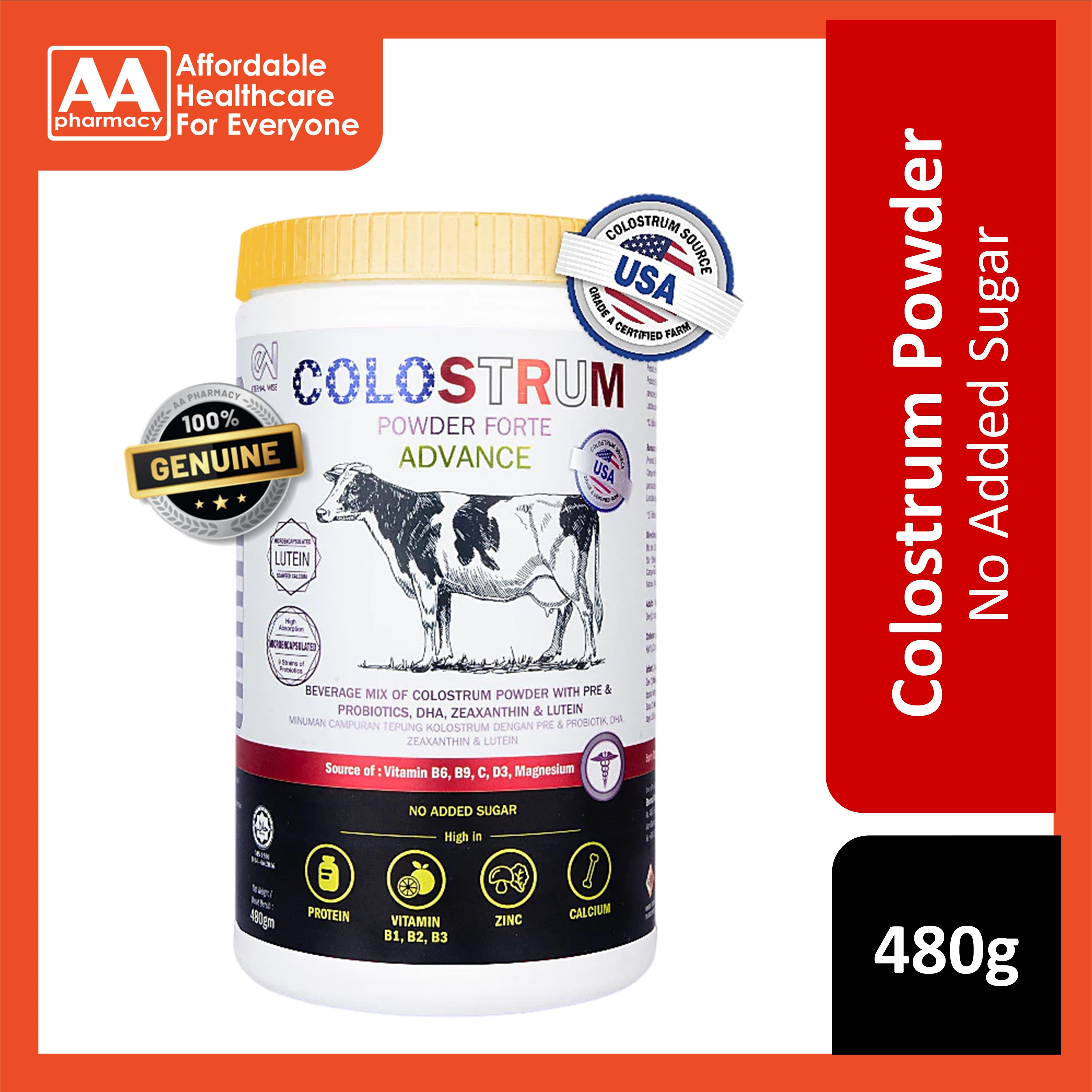 Eternal Wise Colostrum Powder Forte Advance 480g (USA Source)