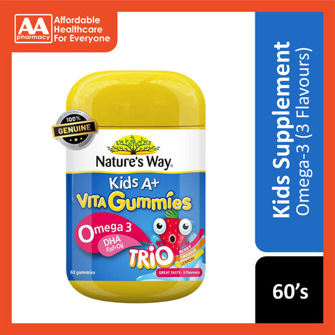 Nature’s Way Kids A+ Omega 3 DHA Fish Oil Trio Gummies 60's