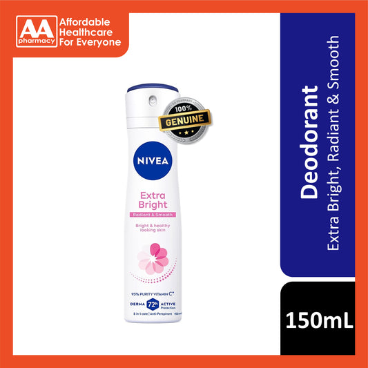 Nivea Extra Bright (Radiant and Smooth) 72H Anti-Perspirant Spray 150mL