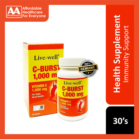 [EXP 07/2025] Live-Well C-Burst Vitamin C 1000 mg Tablet 30's