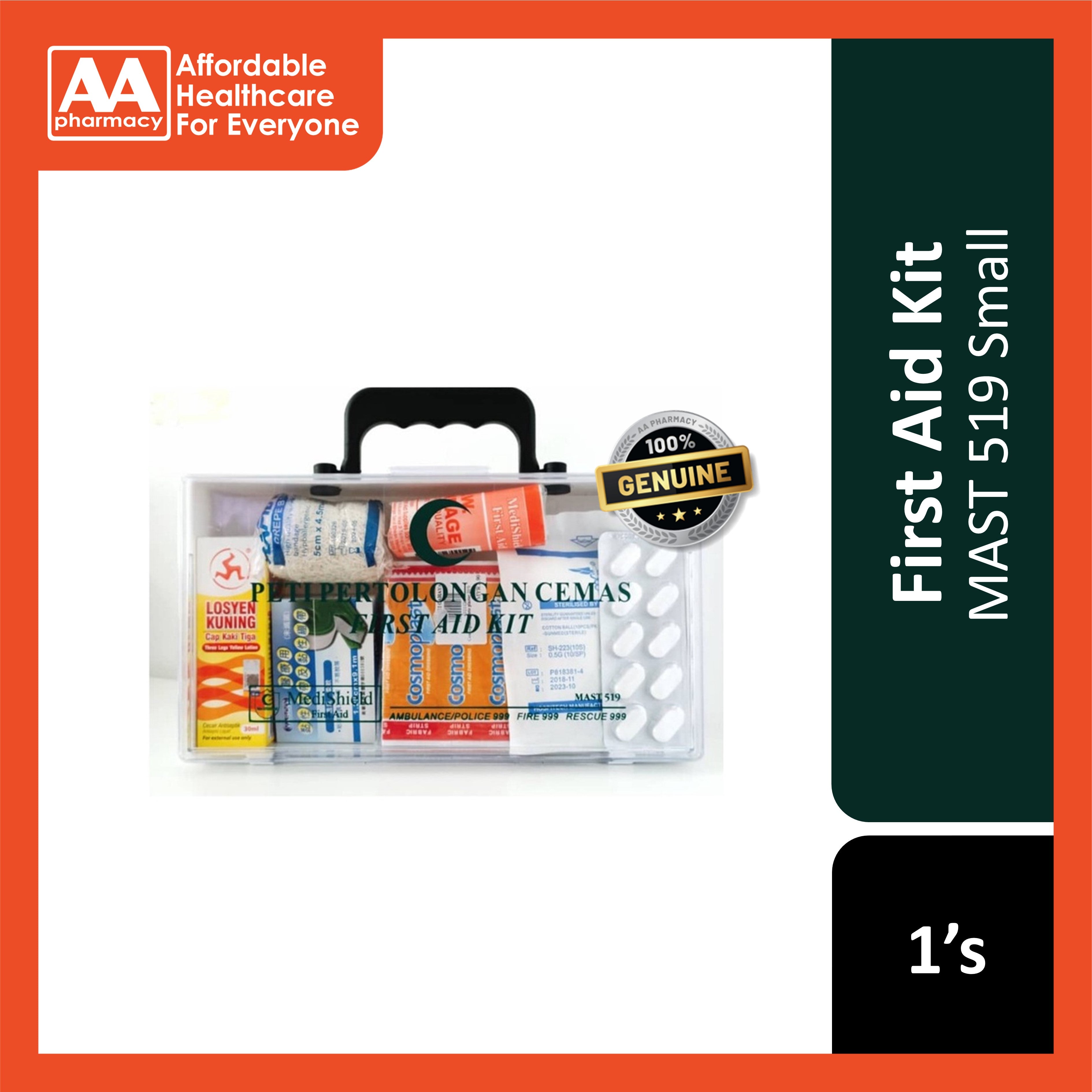 MediShield Quality Equipped ABS Plastic First Aid Kit (MAST 519) - Sma ...