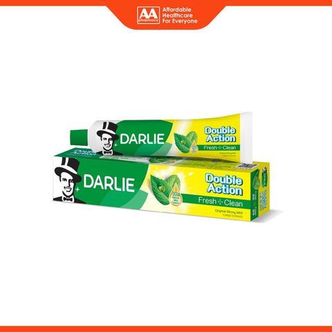 Darlie Double Action Fresh + Clean Fluoride Toothpaste 50g (Original Strong Mint)