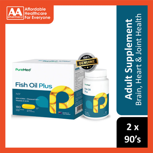 PureMed Fish Oil Plus Softgel 2x90's