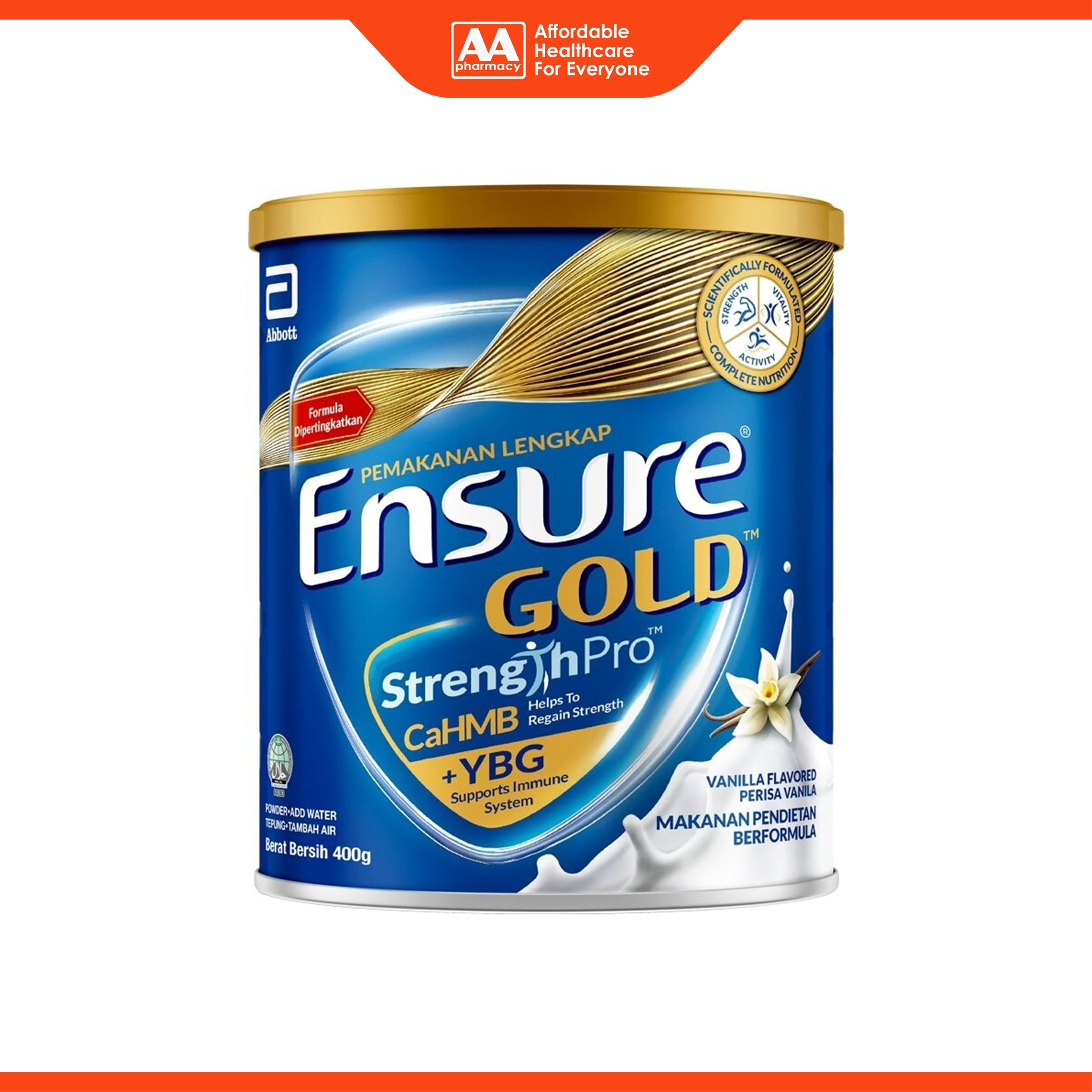 Abbott Ensure Gold StrengthPro Complete Nutrition Drink 400g (Vanilla Flavour)