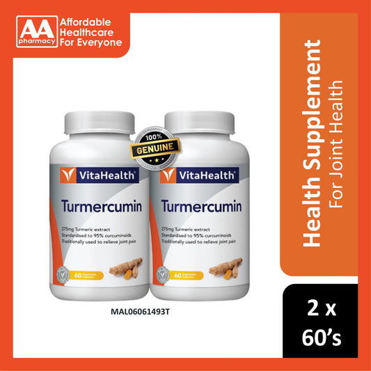 VitaHealth Turmercumin Vegetable Capsule 2x60's