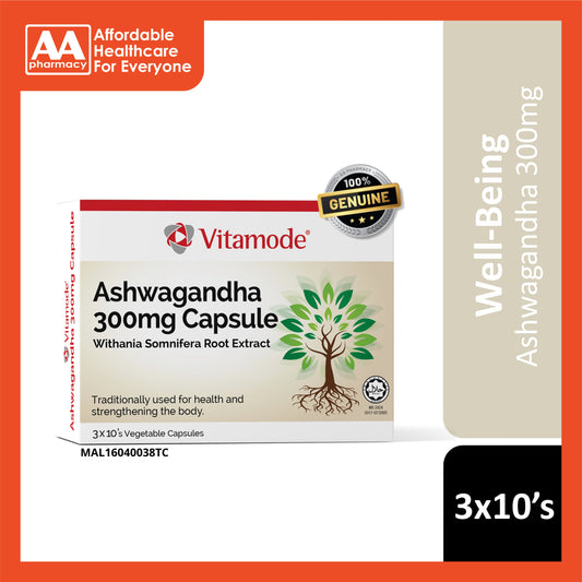 Vitamode Ashwagandha 300mg Capsule 3x10's