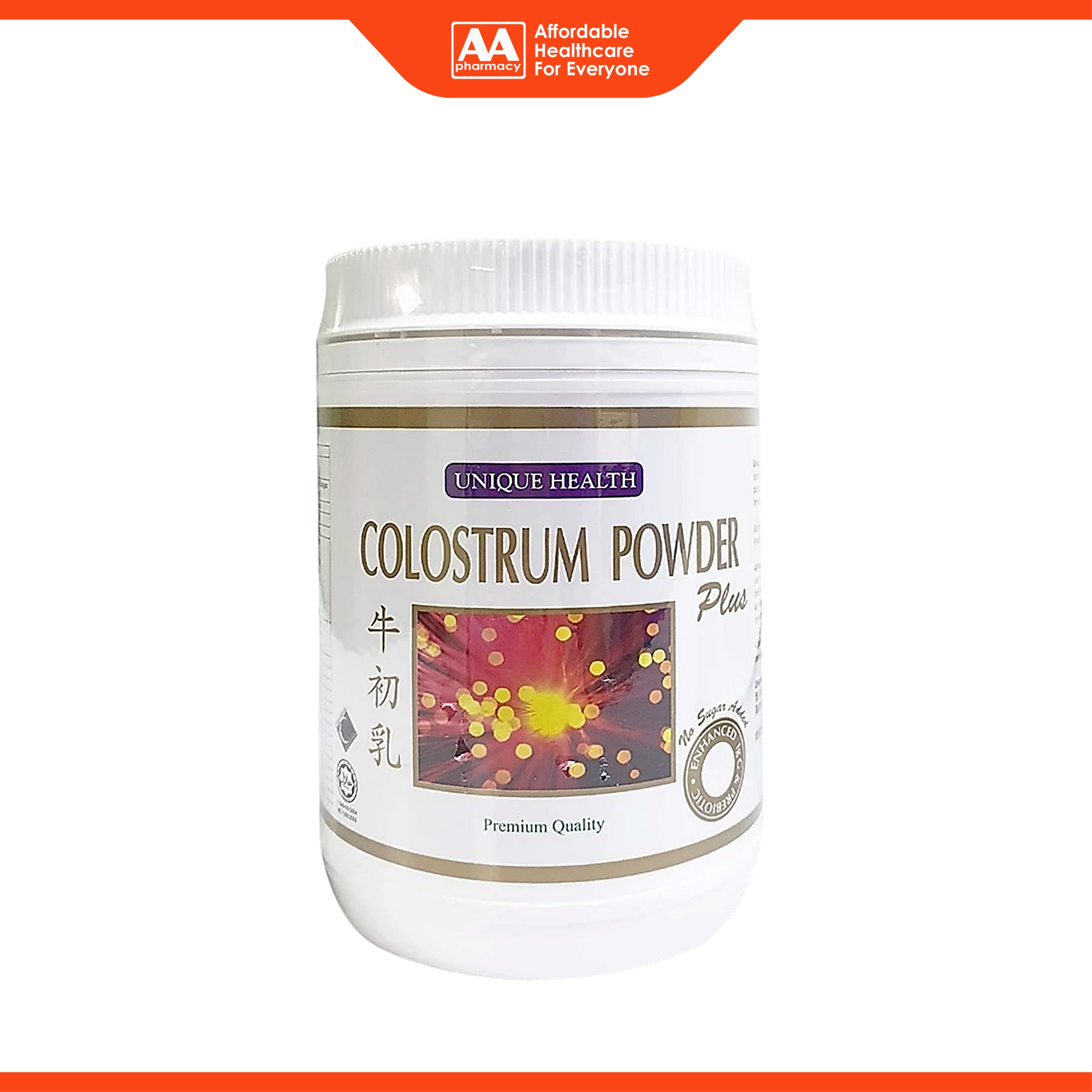 Unique Health Colostrum Plus Powder No Sugar Added (500g)