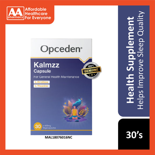 Opceden Kalmzz Capsule 30's (Halal) - For Calming and Sleep Quality