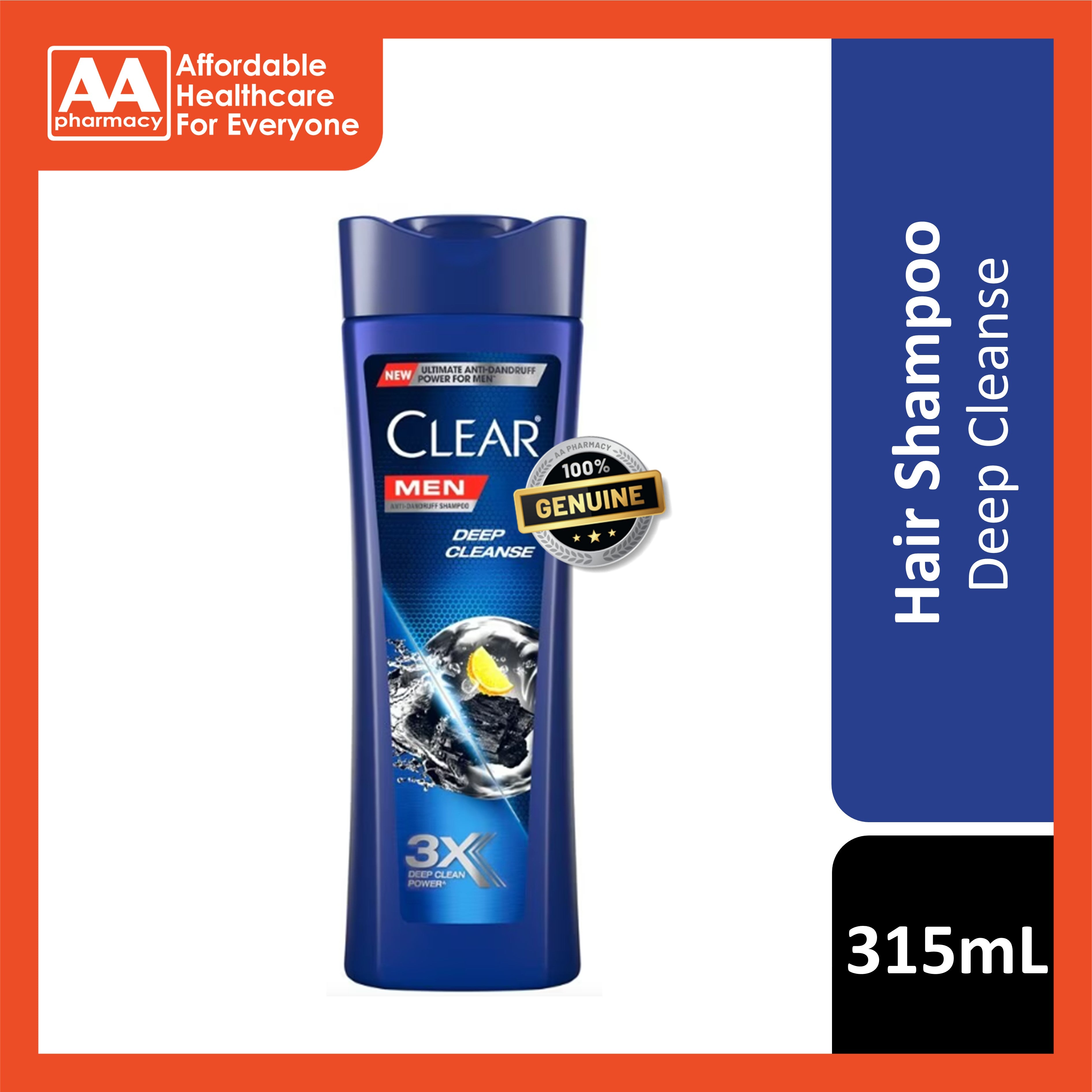 Clear Men Anti-Dandruff Shampoo (Deep Cleanse) 315mL
