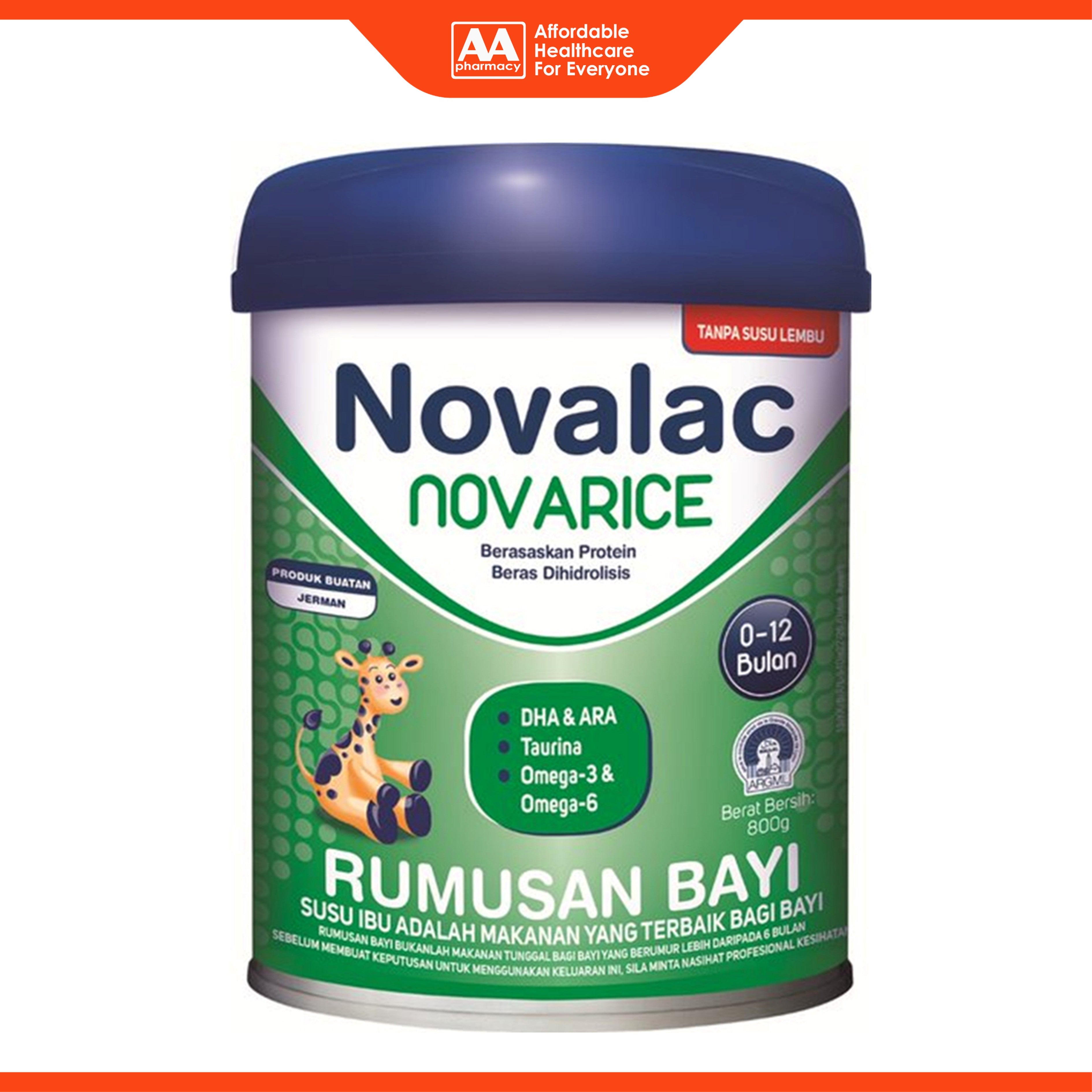 Novalac NovaRice Infant Formula For Babies 0-12 Months (800g)