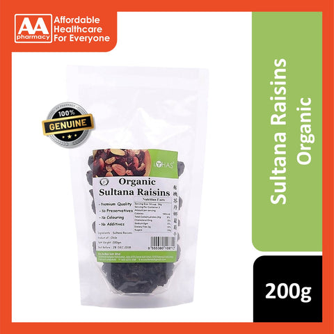 Lohas Organic Sultana Raisins 200g