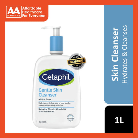 Cetaphil Gentle Skin Cleanser For Face & Body 1L