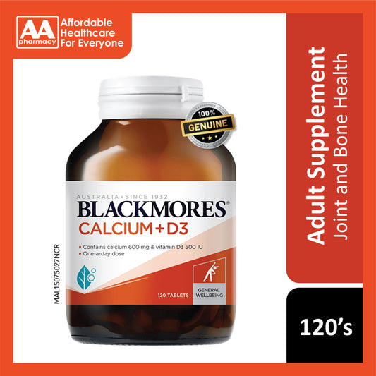 Blackmores Calcium 600mg + Vitamin D3 500 IU Tablet 120's